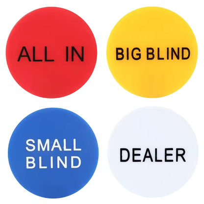 Small Blind, Big Blind, All In and Dealer Buttons for Poker