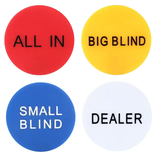 Small Blind, Big Blind, All In and Dealer Buttons for Poker
