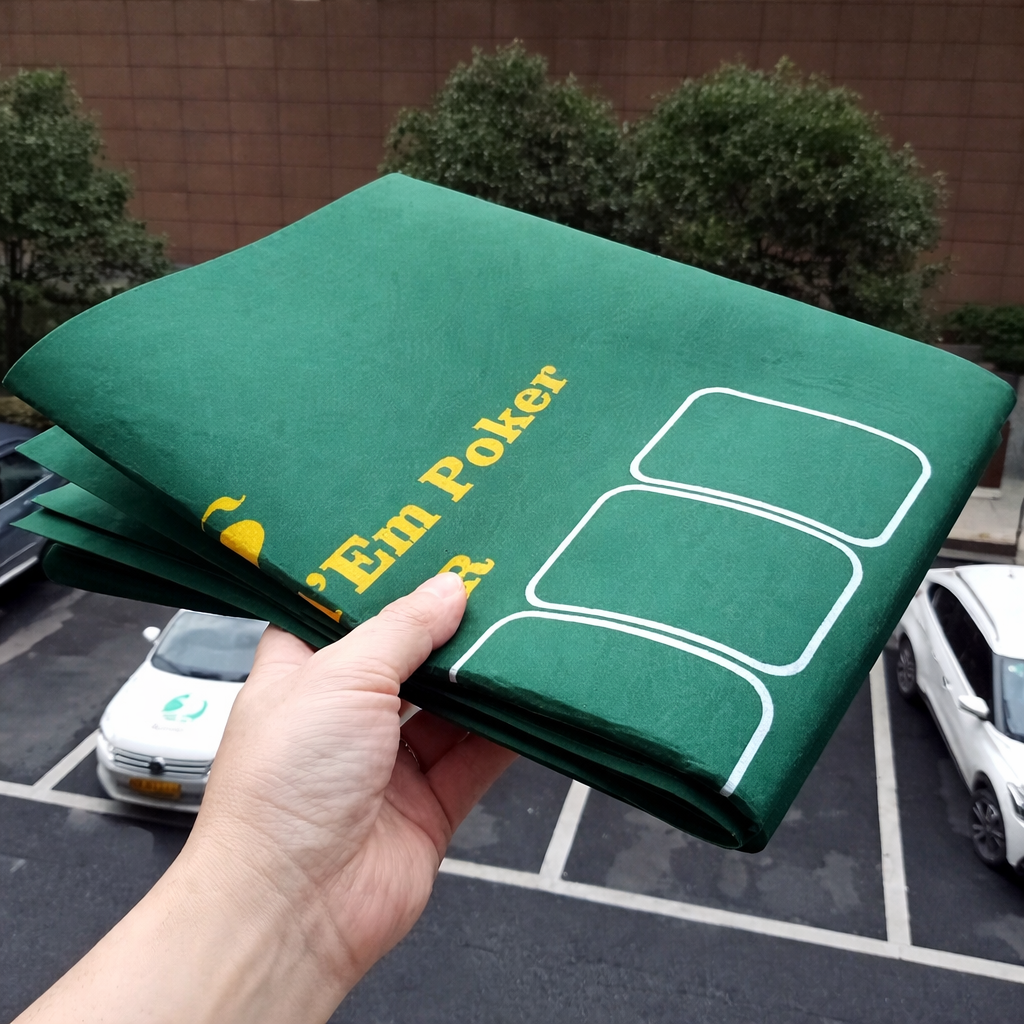 Poker Mat 90cm x 60cm Casino Felt Cloth with Non-Slip Backing