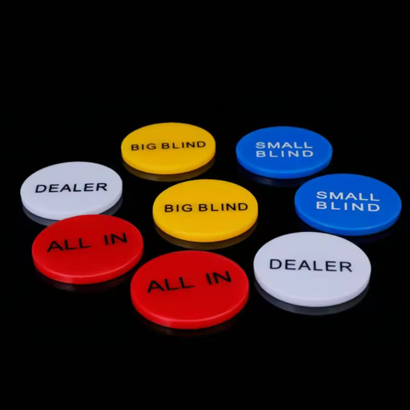 Small Blind, Big Blind, All In and Dealer Buttons for Poker