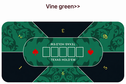 120cm x 60cm Folding Texas Hold'em Poker Mat 6 Players