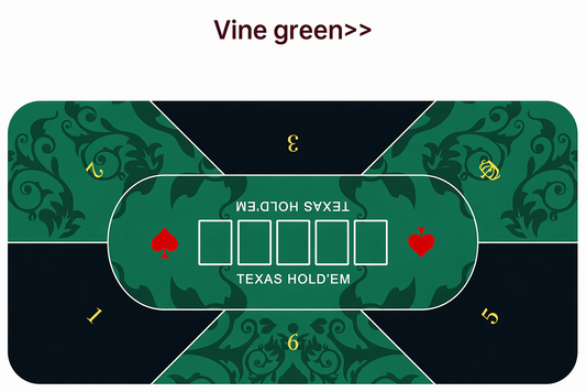 120cm x 60cm Folding Texas Hold'em Poker Mat 6 Players