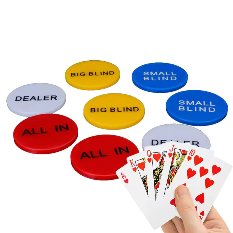 Small Blind, Big Blind, All In and Dealer Buttons for Poker