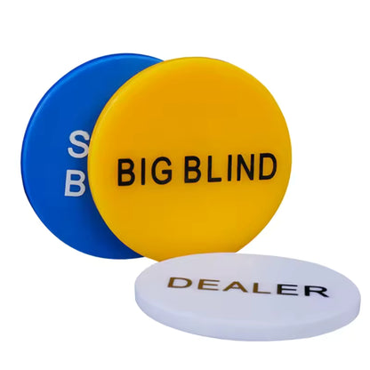 Small Blind, Big Blind, All In and Dealer Buttons for Poker