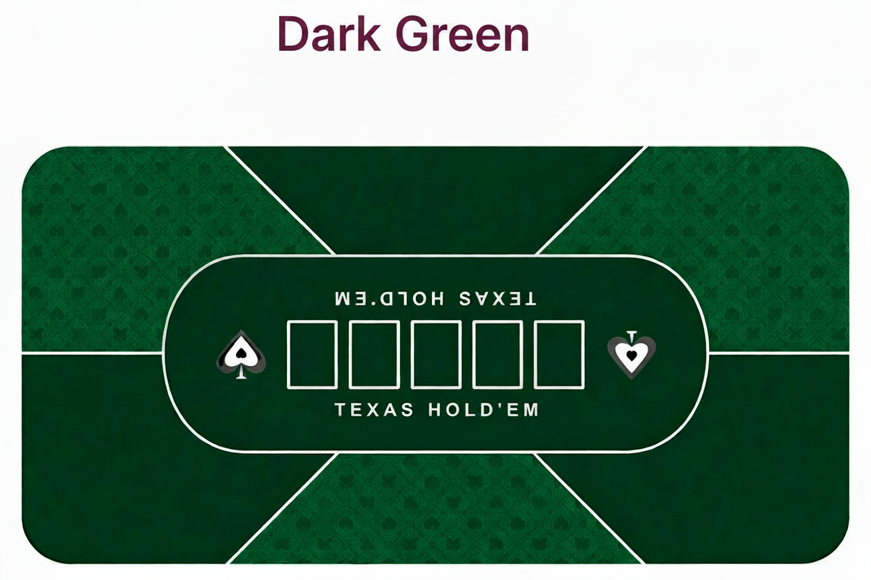 120cm x 60cm Folding Texas Hold'em Poker Mat 6 Players