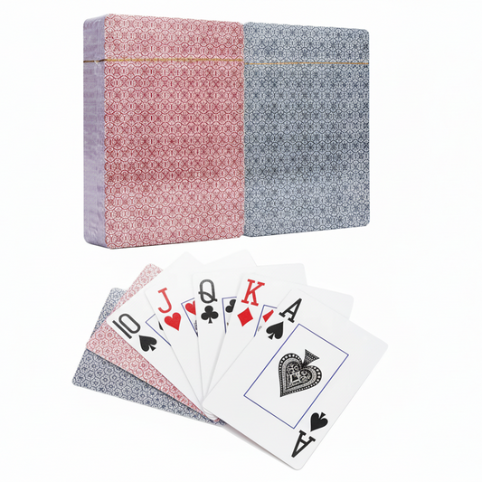 Vinsani Check Playing Cards, Poker Size Standard Index, Decks of Cards - Red and Blue, for Poker, Blackjack, Casino Grade