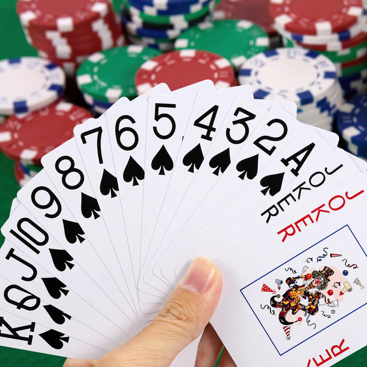 Vinsani Check Playing Cards, Poker Size Standard Index, Decks of Cards - Red and Blue, for Poker, Blackjack, Casino Grade