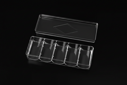Durable Clear Poker Chip Tray - Maximum Capacity of 100 Chips