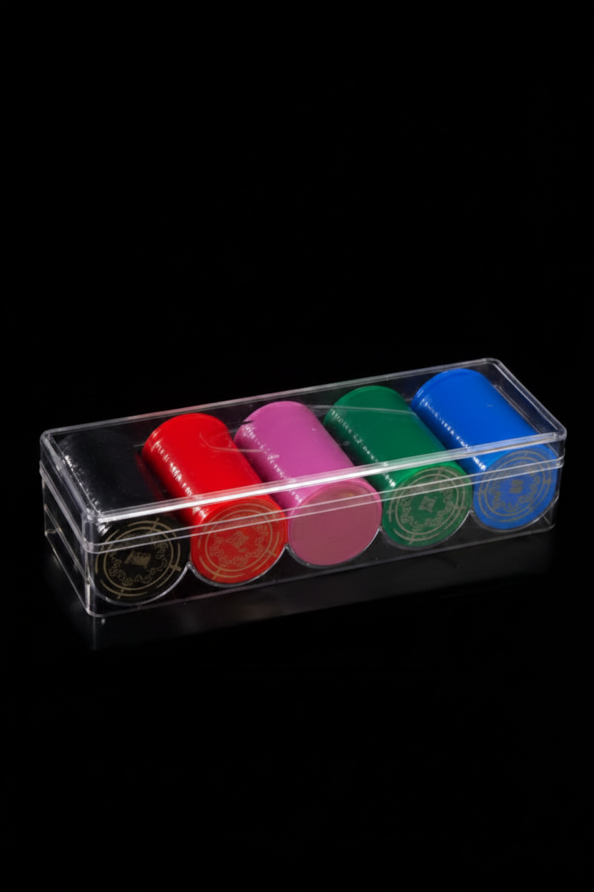 Durable Clear Poker Chip Tray - Maximum Capacity of 100 Chips
