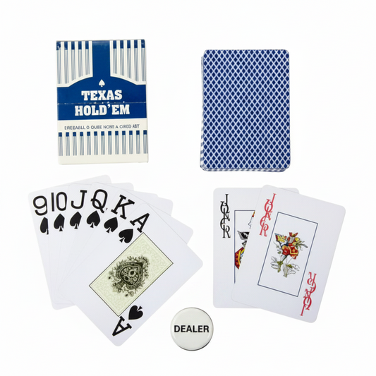 Premium Quality Plastic Poker Cards - Waterproof with a Dull Polish