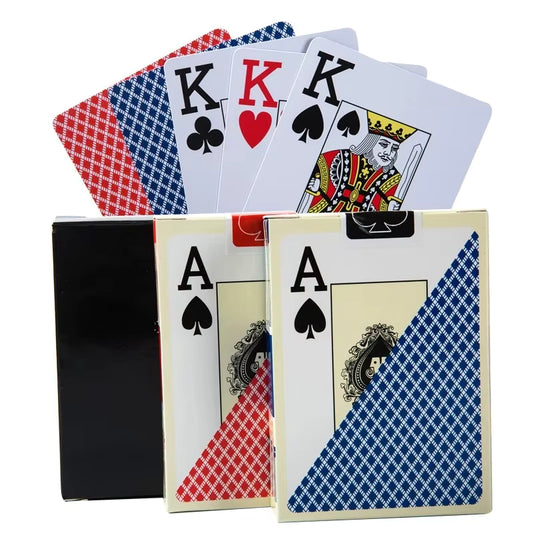 Premium Quality Plastic Poker Cards - Waterproof with a Dull Polish