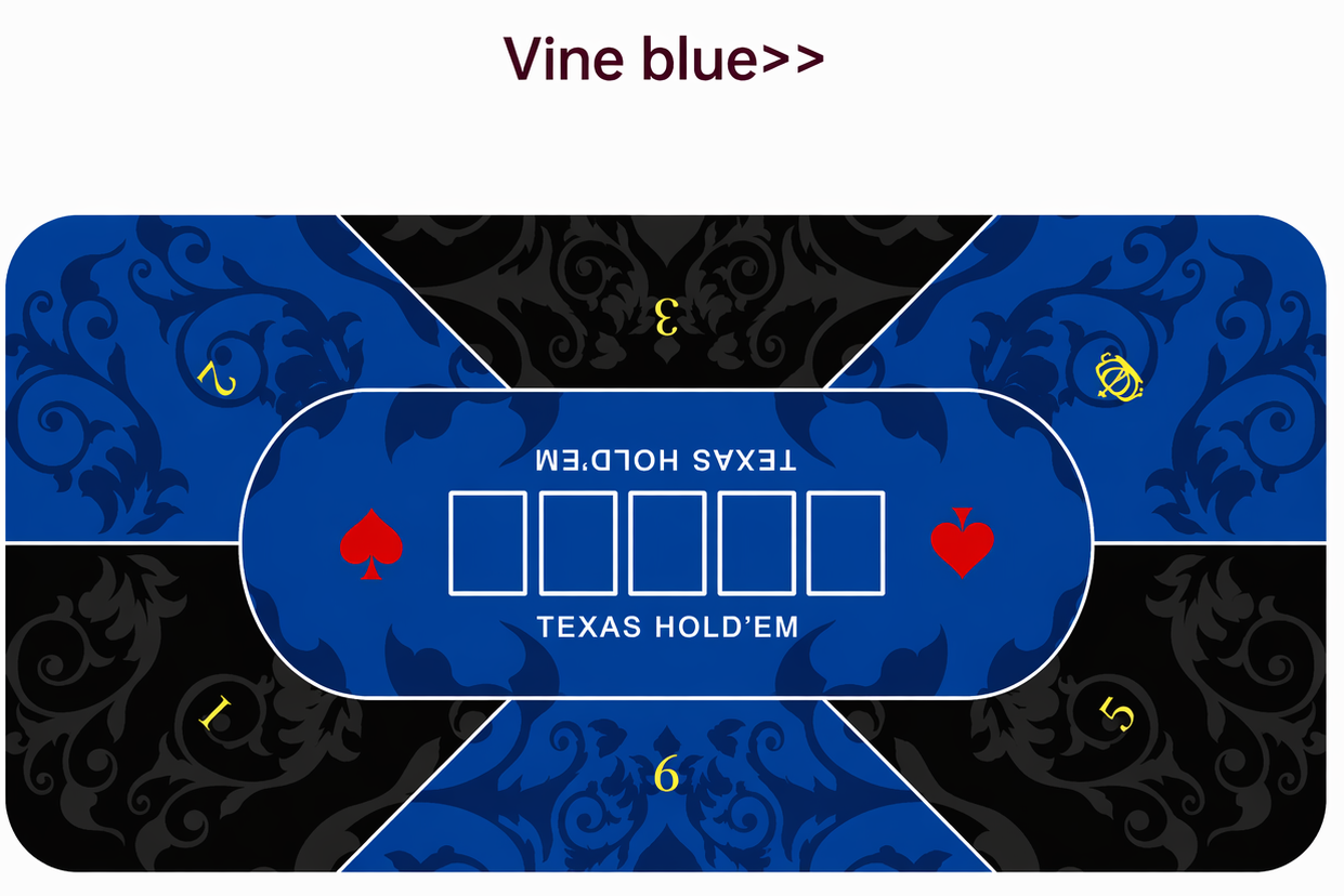 120cm x 60cm Folding Texas Hold'em Poker Mat 6 Players