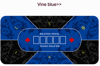 120cm x 60cm Folding Texas Hold'em Poker Mat 6 Players